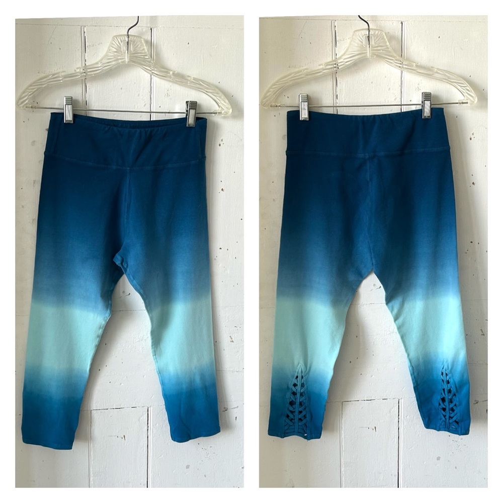 Earth Yoga Ombre Braided Crop Capri Pants